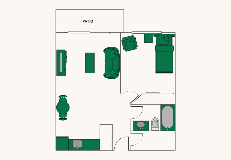 sun village retirement residence suites lavendar one bedroom